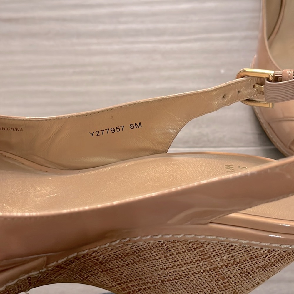Stuart Weitzman Wedge Sandals Size 8 - image 8